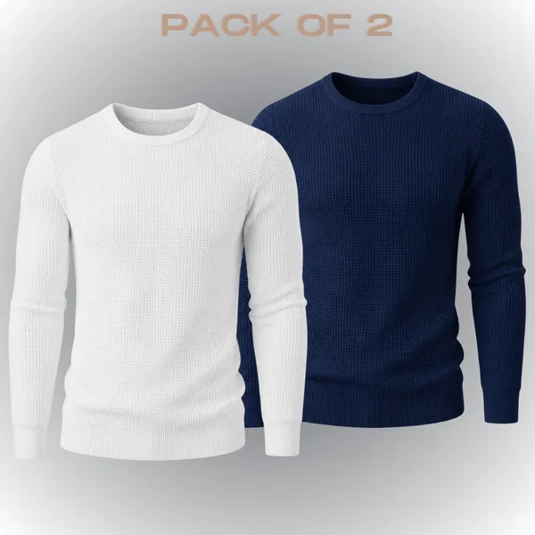 Pack_Of_2_Waffle_Full_Sleeve_T_Shirt_Navy_Blue_Grey