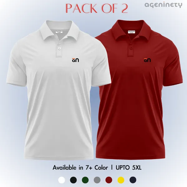 Pack_Of_2_Pique_Polo_T_Shirt_Combo_White_Maroon