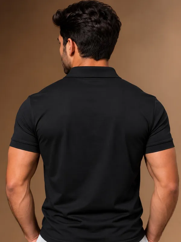 Black_Cotton_Zipper_Polo_T_Shirt_For_Men