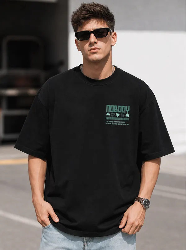 Black_Cotton_Oversized_Nobody_Series_T_Shirt_For_Men