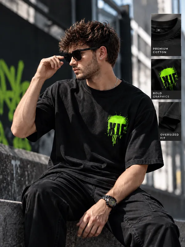 Black_Cotton_Oversized_Neon_Graffiti_T_Shirt_For_Men
