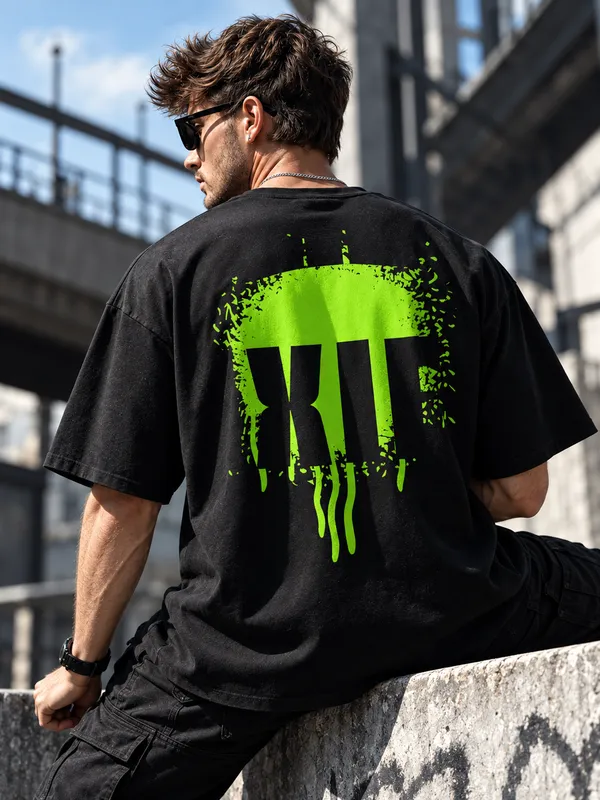 Black_Cotton_Oversized_Neon_Graffiti_T_Shirt_For_Men
