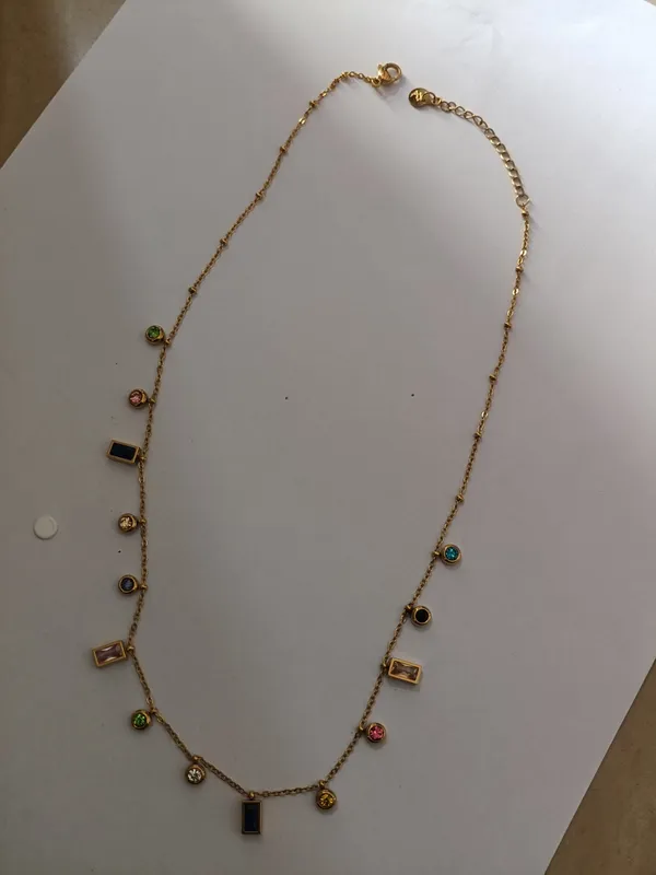 Gold_Tone_Multicolour_Charm_Necklace_For_Women