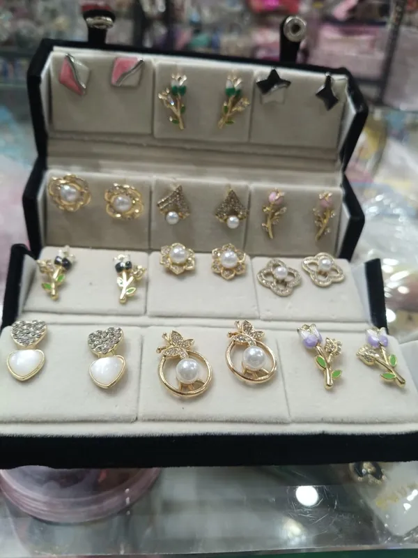 Multicolour_Pearl_And_Stone_Earrings_Set_For_Women_Pack_Of_12