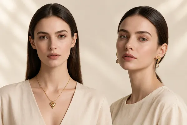 Gold_Tone_Curved_Drop_Earrings_&_Necklace_For_Women_Pack_Of_2