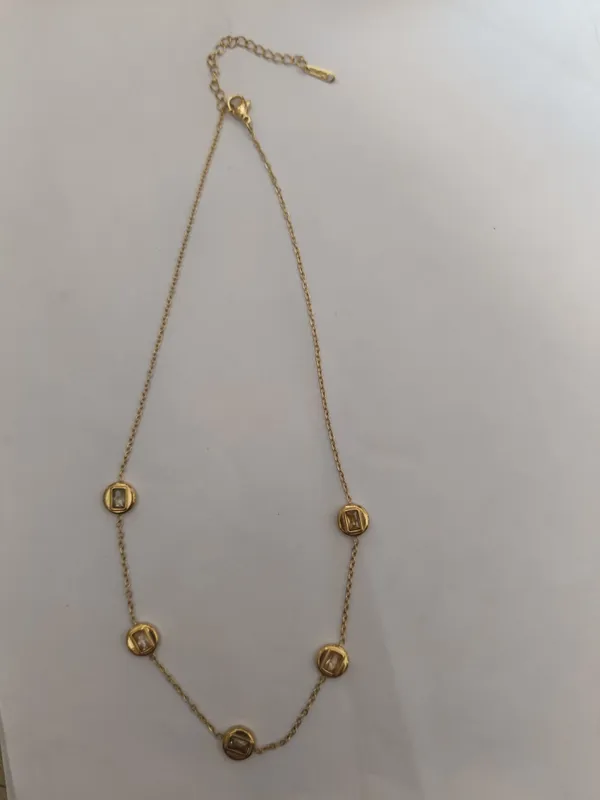 Gold_Tone_Geometric_Chain_Necklace_For_Women
