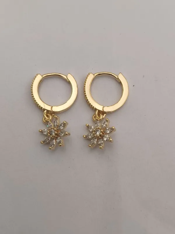 Gold-Tone_Floral_Drop_Hoop_Earrings_For_Women