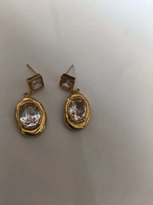 Gold_Toned_Clear_Stone_Drop_Earrings_For_Women