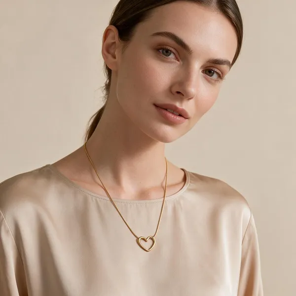 Gold-Tone_Metal_Heart_Pendant_Necklace_For_Women