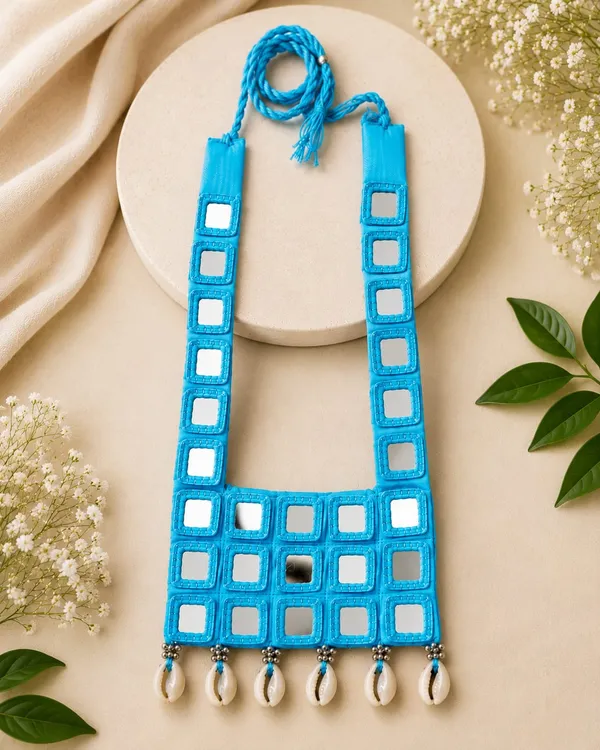 Blue_Thread_Mirror_Work_Necklace_for_Women