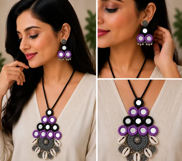 Black_And_Purple_Thread_Mirror_Tribal_Necklace_Set_for_Women
