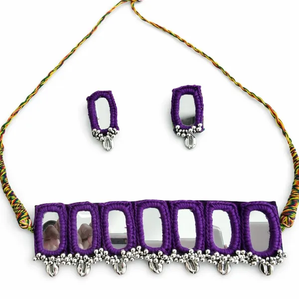 Handcrafted_Purple_Ractangle_Mirror_Chokar_Necklace_Set_for_Women