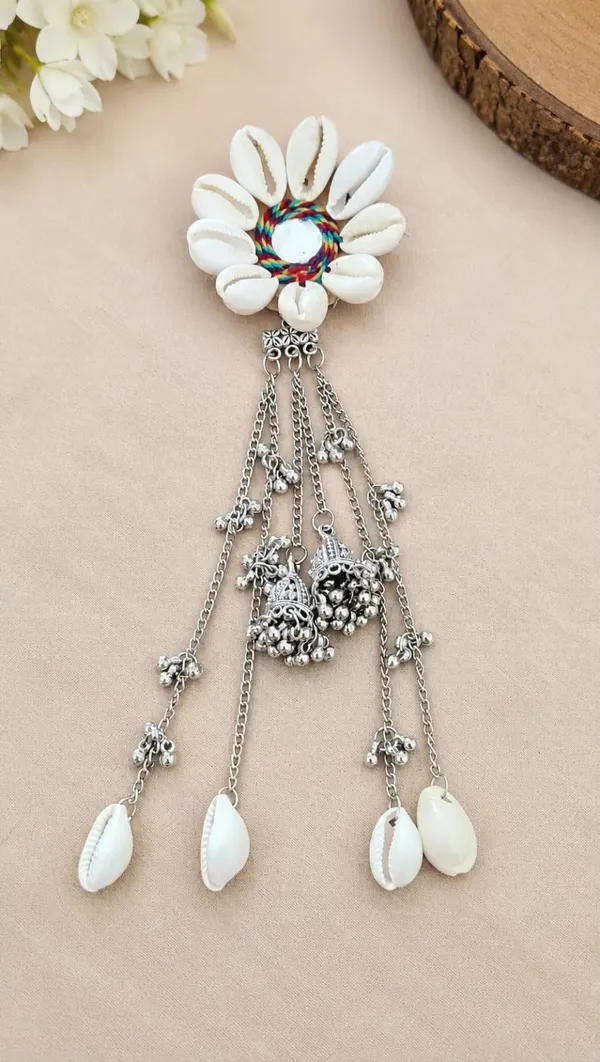 White_Shell_Floral_Hair_Pin_For_Women