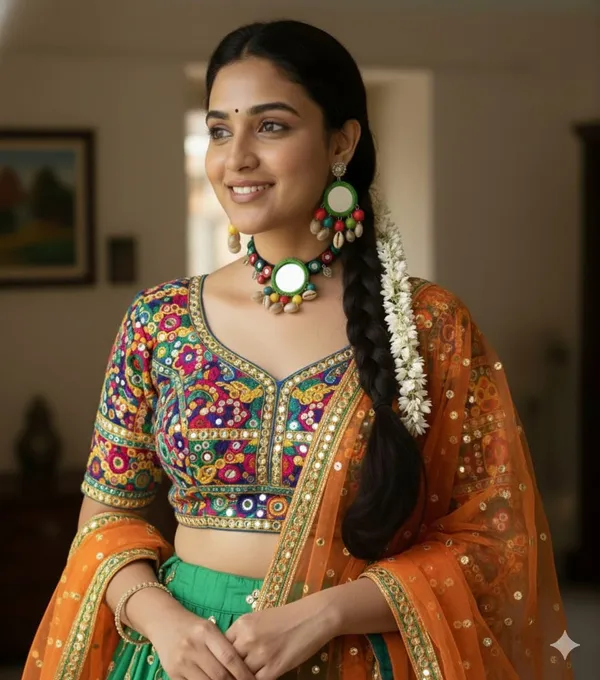 Multicolour_Mirror_Work_Necklace_And_Earrings_Set