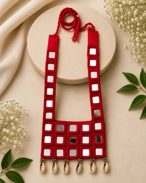 Red_Thread_Mirror_Work_Necklace_for_Women