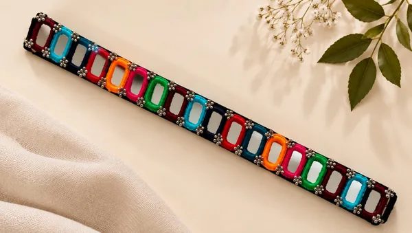Navratri_Festive_Multicolor_Handmade_Embroidered_Cowrie_Shell_Waist_Belt