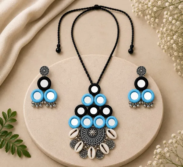 Black_Blue_Thread_Mirror_Tribal_Necklace_Set_for_Women