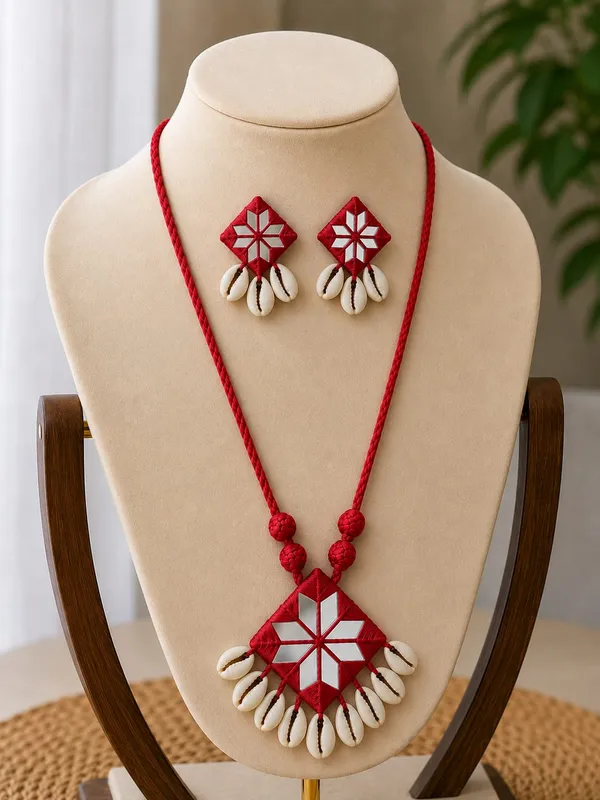 Red__Geometric_Mirror_Shell_Jewellery_Set_for_Women