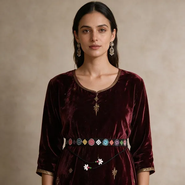 Navratri_Festive_Multicolor_Handmade_Embroidered_Cowrie_Shell_Waist_Belt