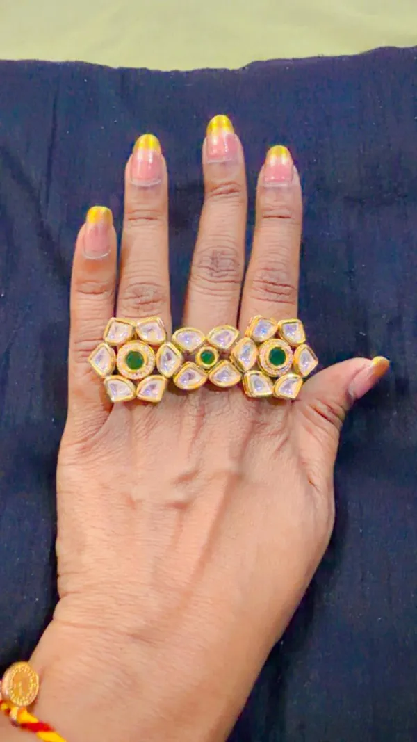Green_&_Gold_Brass_Rings_For_Women