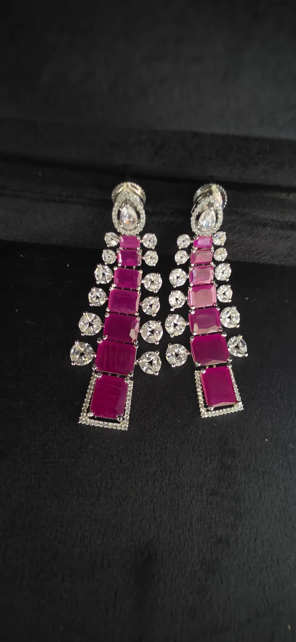 Pink_Stainless_Steel_Earrings_For_Women