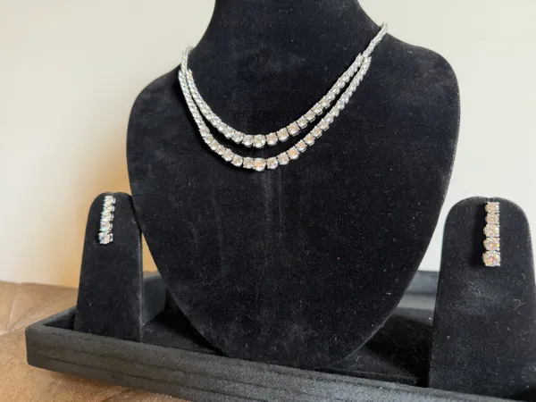 Silver_Stainless_Steel_Necklace_Set_For_Women
