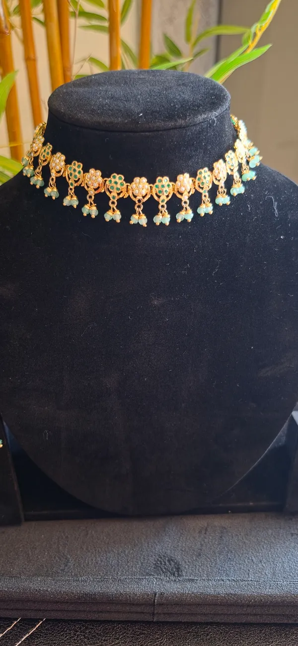 Green_&_Gold_Brass_Necklace_For_Women