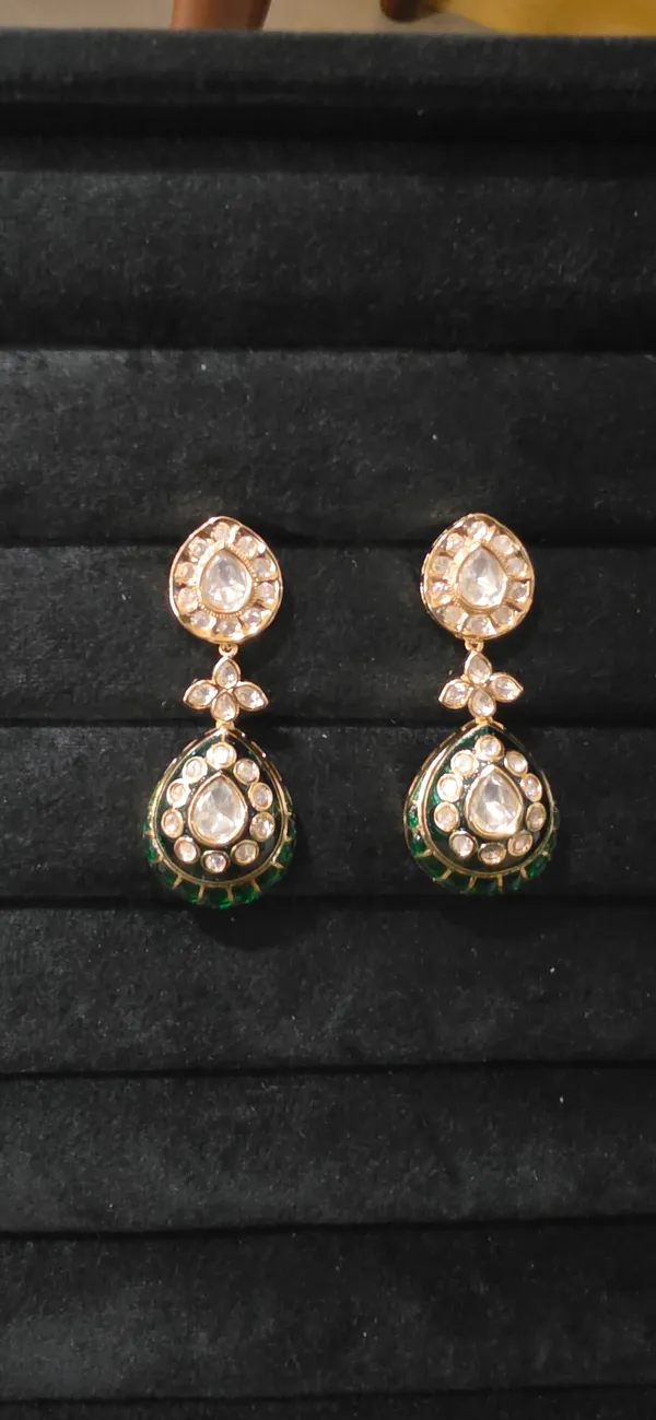 Green_&_Gold_Brass_Earrings_For_Women