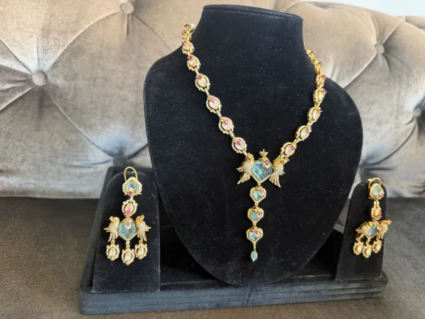 Multicolor_Brass_Necklace_Set_For_Women