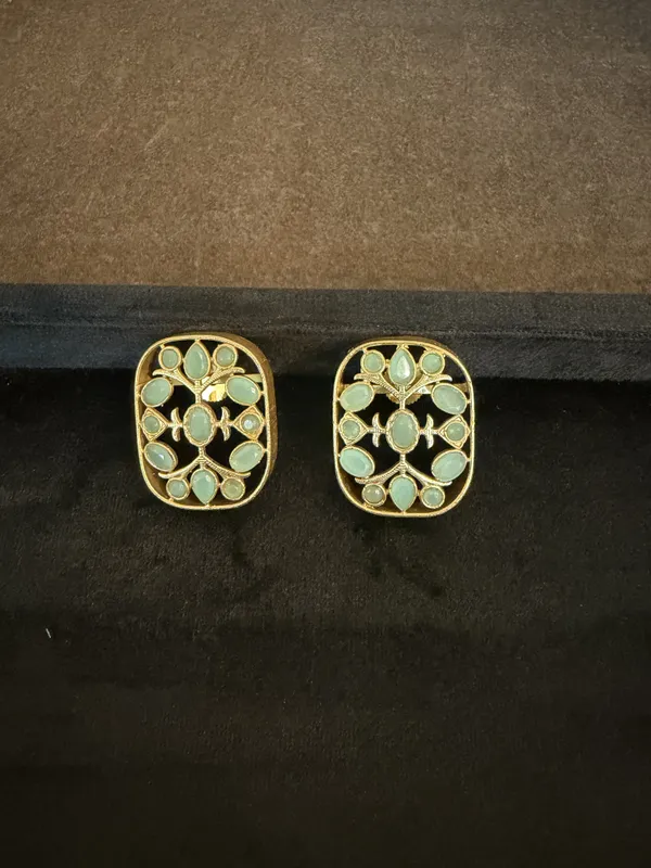 Green_&_Gold_Brass_Earrings_For_Women