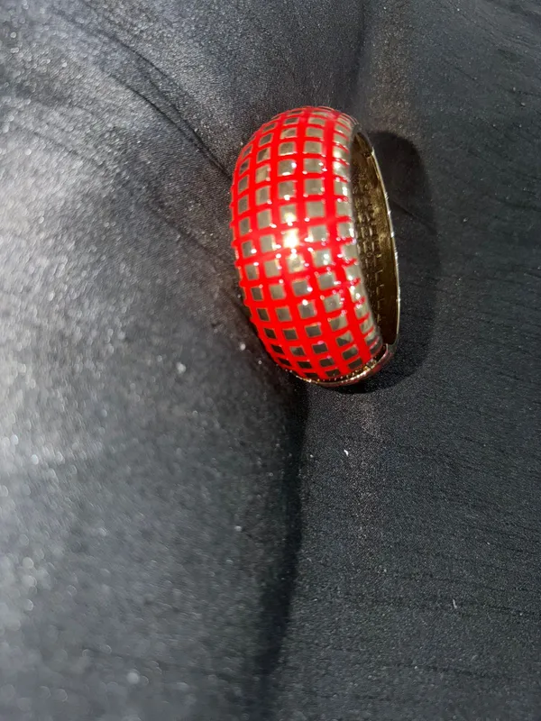 Gold_&_Red_Brass_Bracelet_For_Women