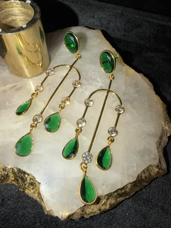 Green_&_Gold_Brass_Earrings_For_Women