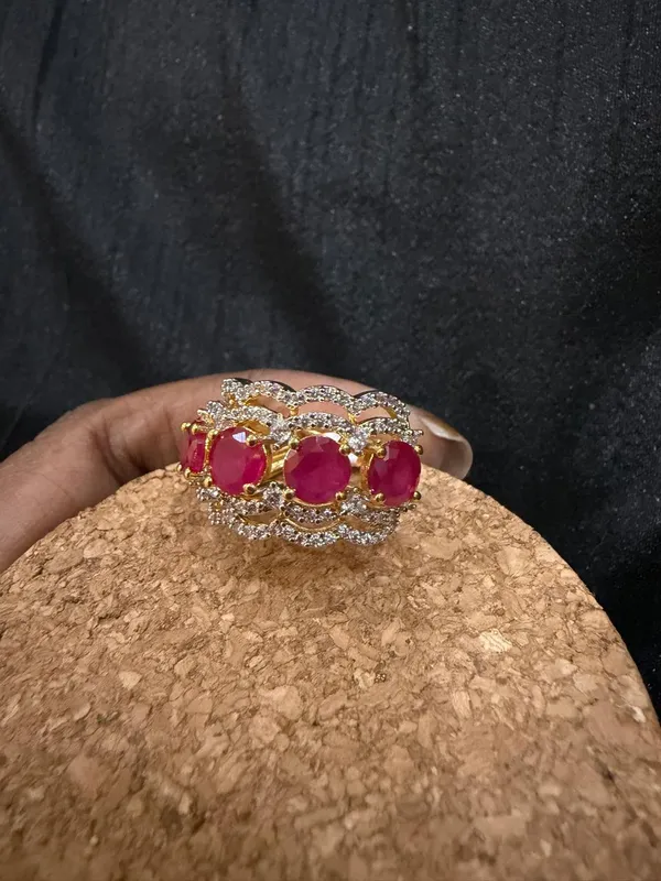 Gold_&_Red_Stainless_Steel_Rings_For_Women