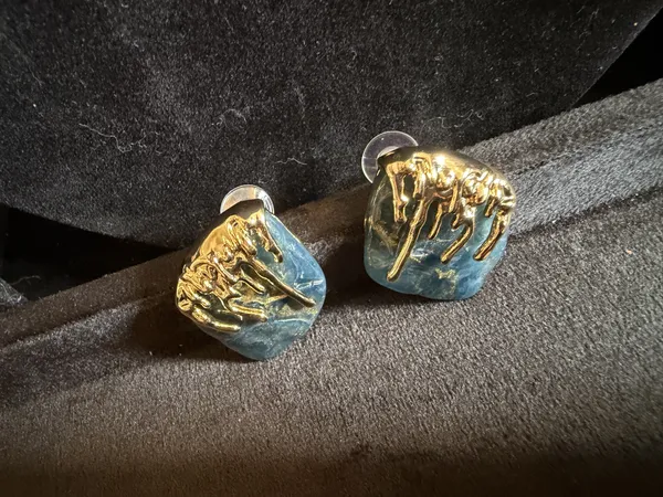 Blue_&_Gold_Brass_Earrings_For_Women