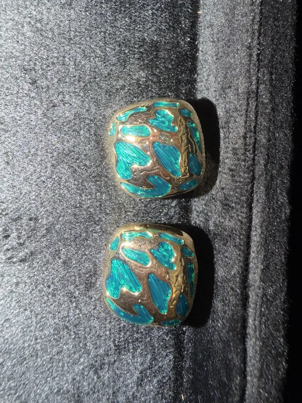 Green_&_Gold_Stainless_Steel_Earrings_For_Women