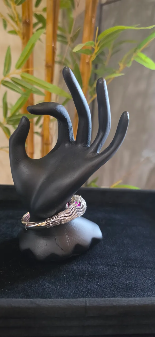 Pink_&_Silver_Alloy_Bracelet_For_Women