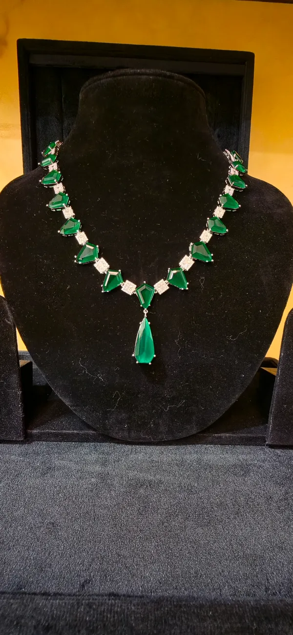 Green_Stainless_Steel_Necklace_For_Women