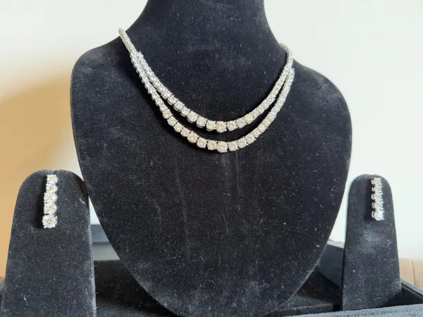 Silver_Stainless_Steel_Necklace_Set_For_Women