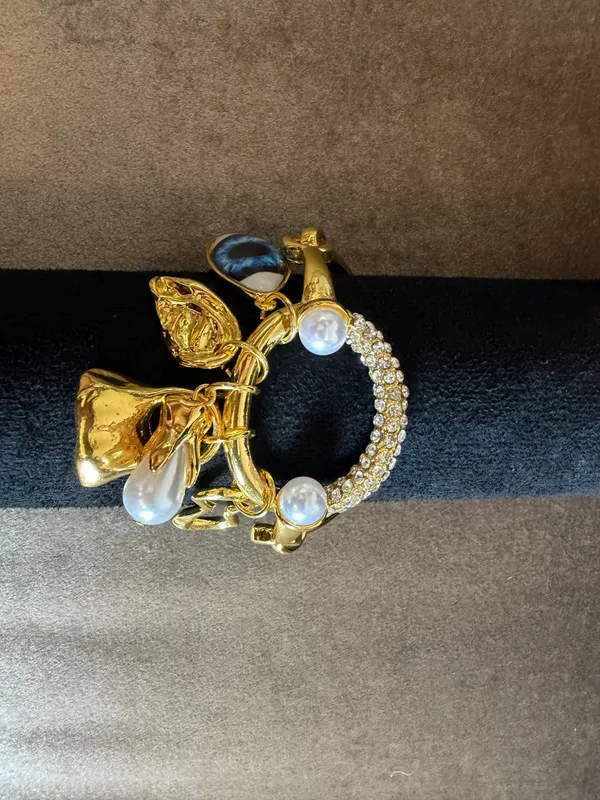 Gold_&_White_Alloy_Bracelet_For_Women