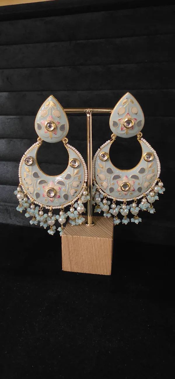 Blue_Brass_Earrings_For_Women