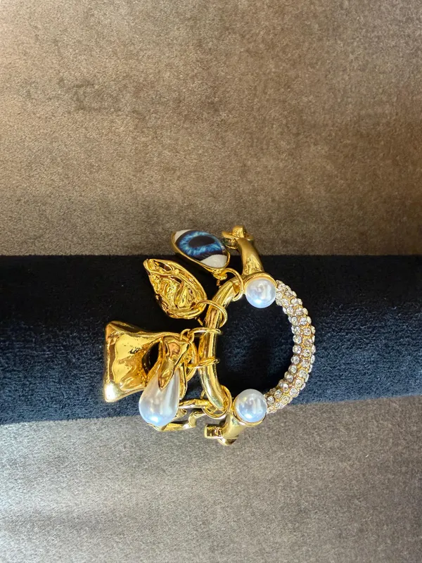 Gold_&_White_Stainless_Steel_Bracelet_For_Women