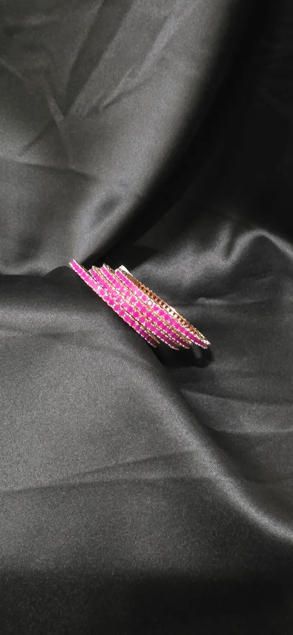 Gold_&_Pink_Stainless_Steel_Bracelet_For_Women