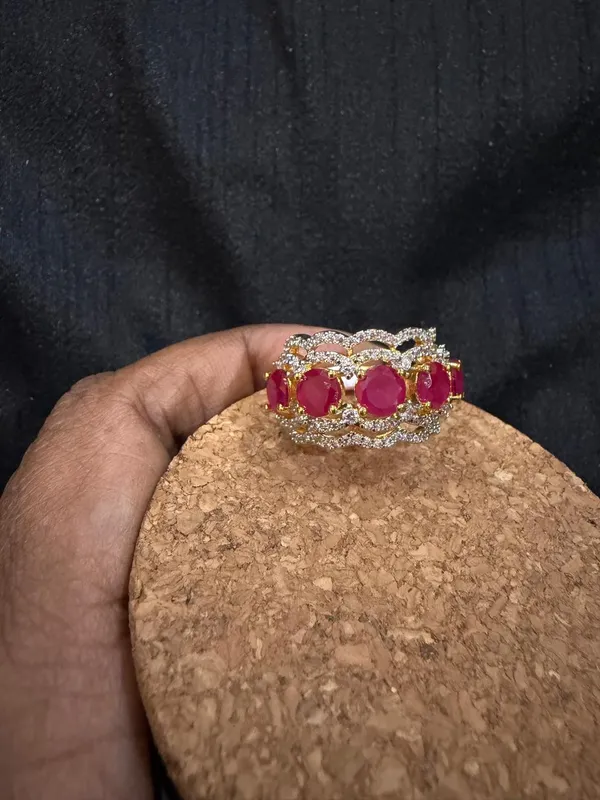 Gold_&_Red_Stainless_Steel_Rings_For_Women