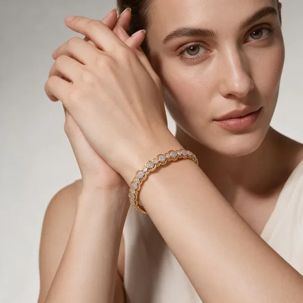 Gold_Stainless_Steel_Classic_Bangle_For_Women