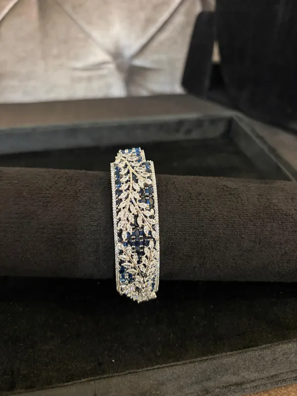 Blue_&_Silver_Stainless_Steel_Bracelet_For_Women