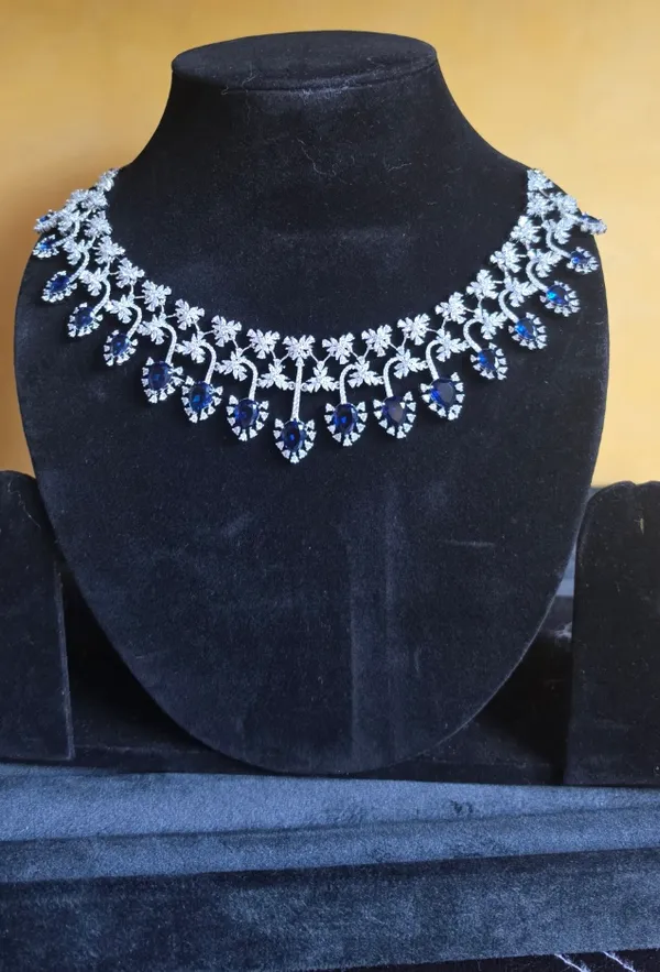 Blue_Stainless_Steel_Necklace_For_Women