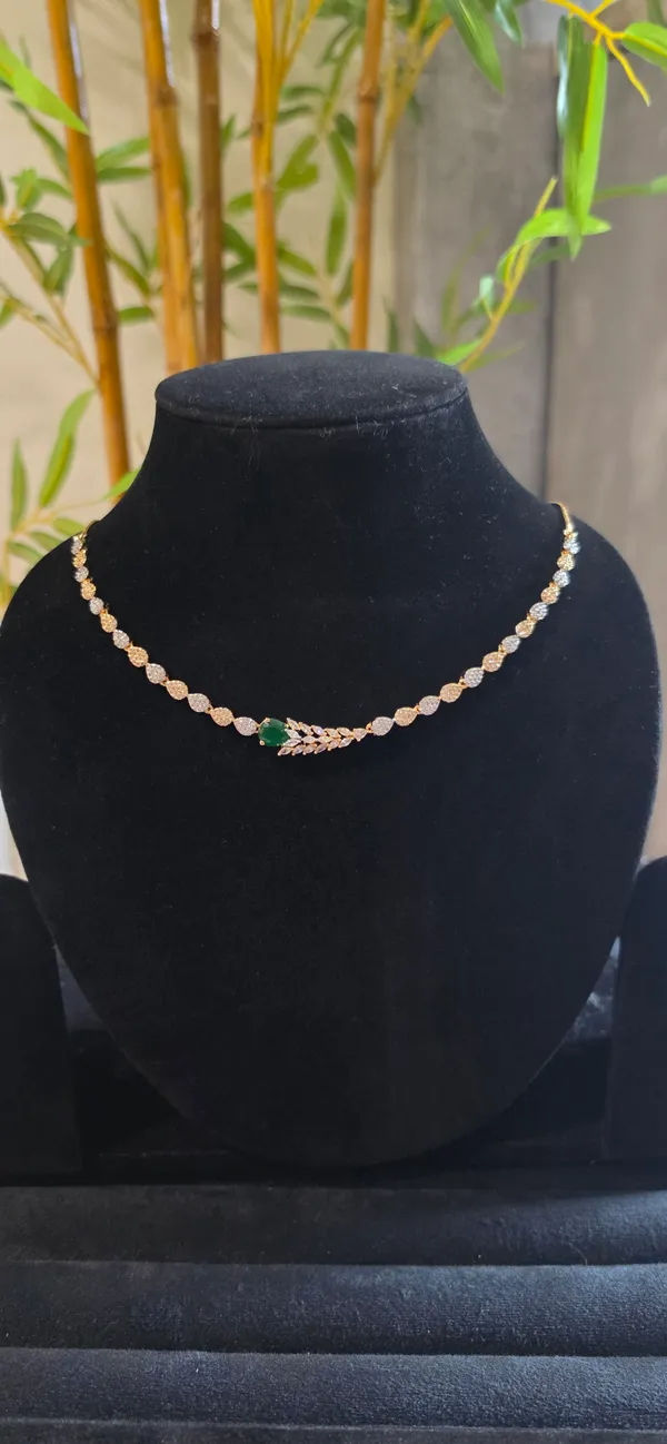 Green_&_Gold_Stainless_Steel_Necklace_For_Women