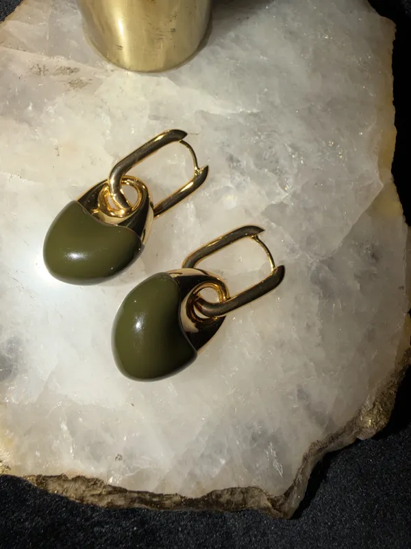 Green_&_Gold_Stainless_Steel_Earrings_For_Women