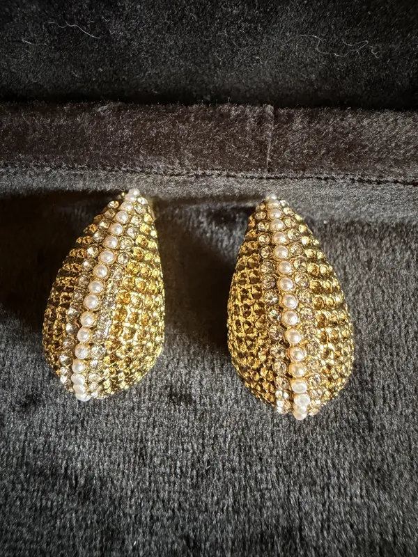 Gold_&_White_Stainless_Steel_Earrings_For_Women