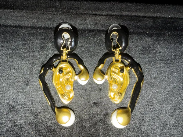 Gold_&_Black_Stainless_Steel_Earrings_For_Women